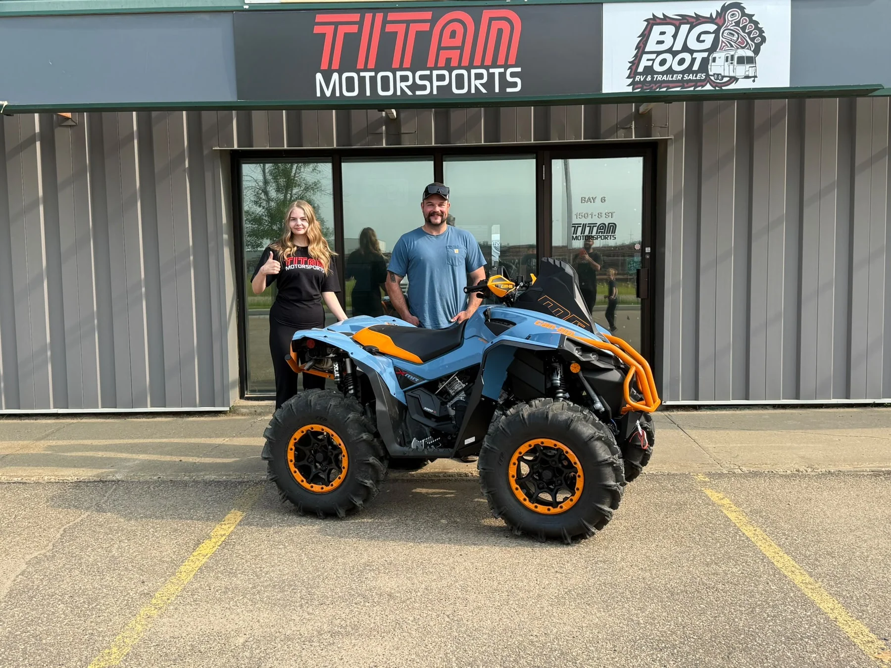 ATV outside a previous motorsports dealership